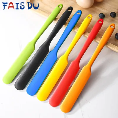 FAIS DU 논스틱 실리콘 크림 뒤집개 스크레이퍼 스푼, 내열성 주걱, 베이킹 요리용 유연한 주방 용품